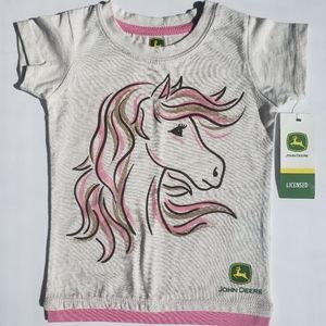 Girls John Deere Horse T-shirt